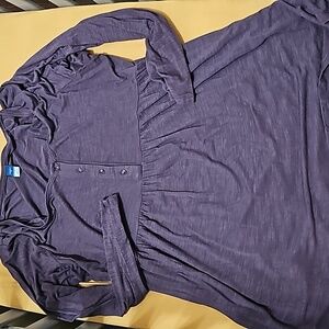 XL plum maternity long sleeve